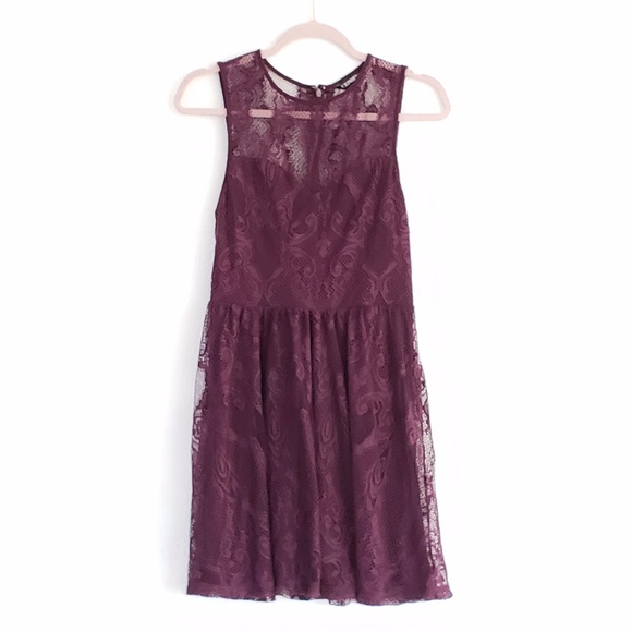 NWOT LACE BACK Purple EXPRESS Never Worn - Picture 6 of 8